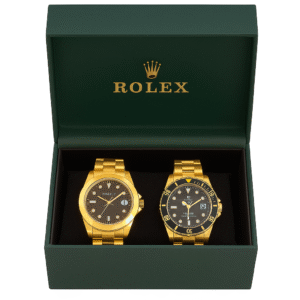 rolex gold couple watch set